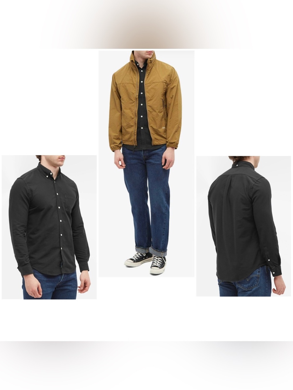 Portuguese Flannel Men's Belavista Button Down Oxford Shirt in Dark Blue